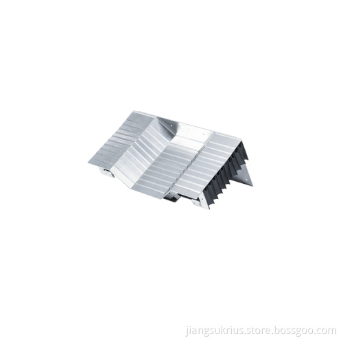 Steel lamellas topped bellow cover